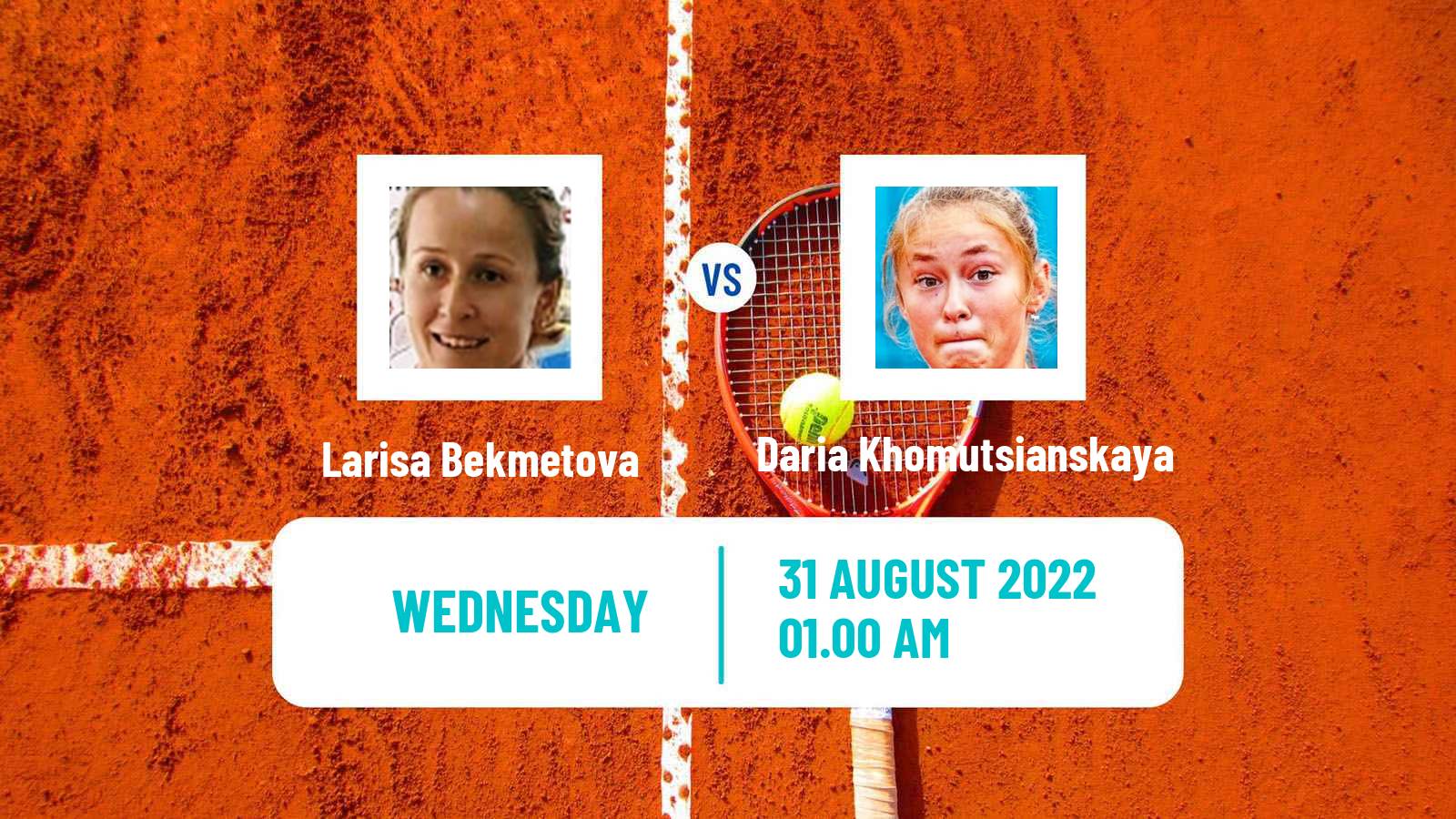 Tennis ITF Tournaments Larisa Bekmetova - Daria Khomutsianskaya
