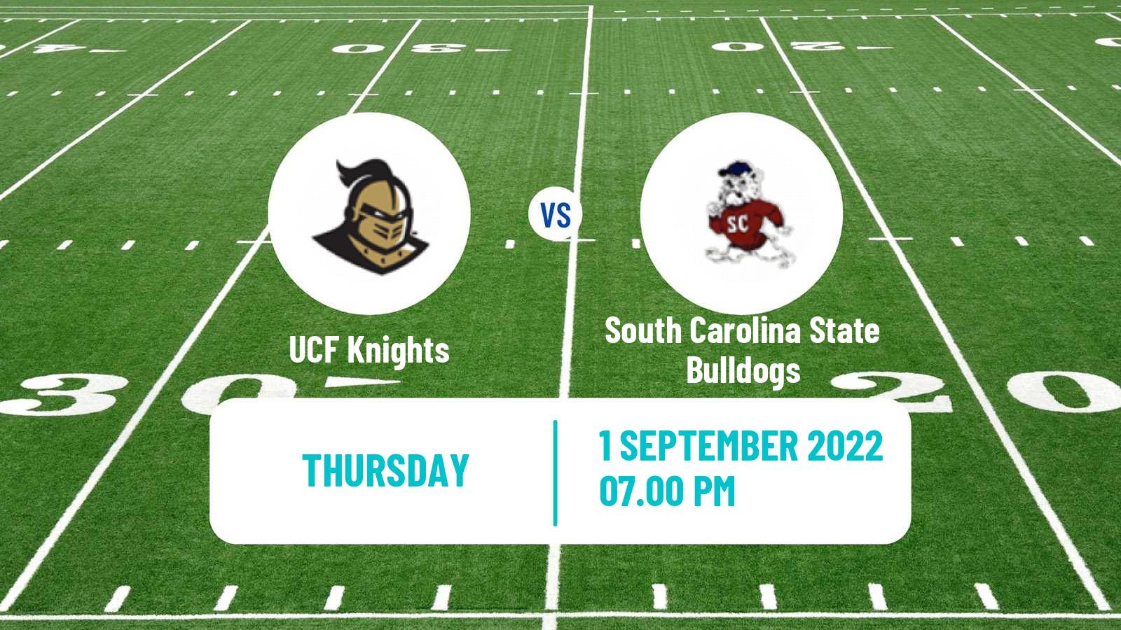 American football NCAA College Football UCF Knights - South Carolina State Bulldogs