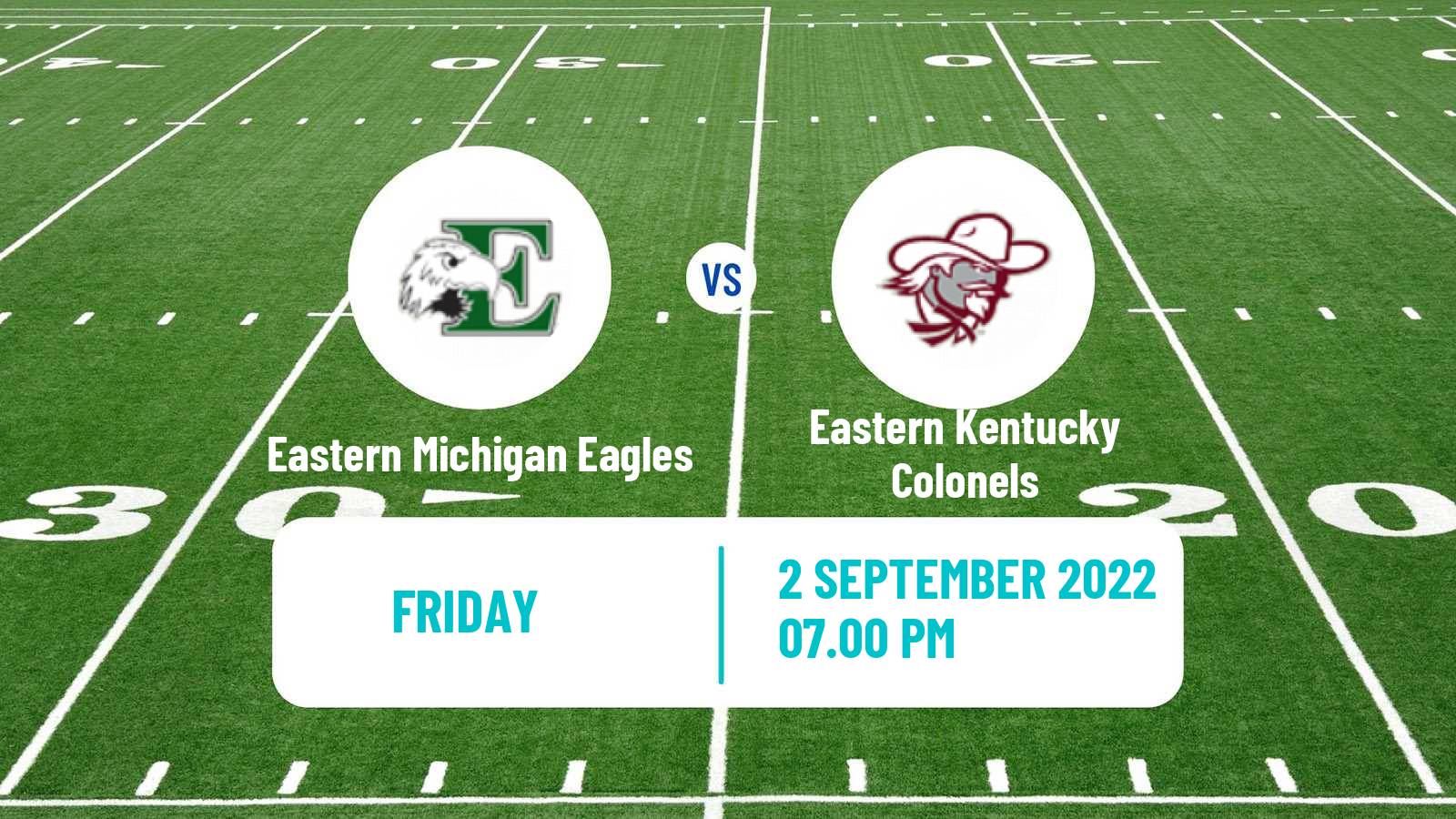 American football NCAA College Football Eastern Michigan Eagles - Eastern Kentucky Colonels