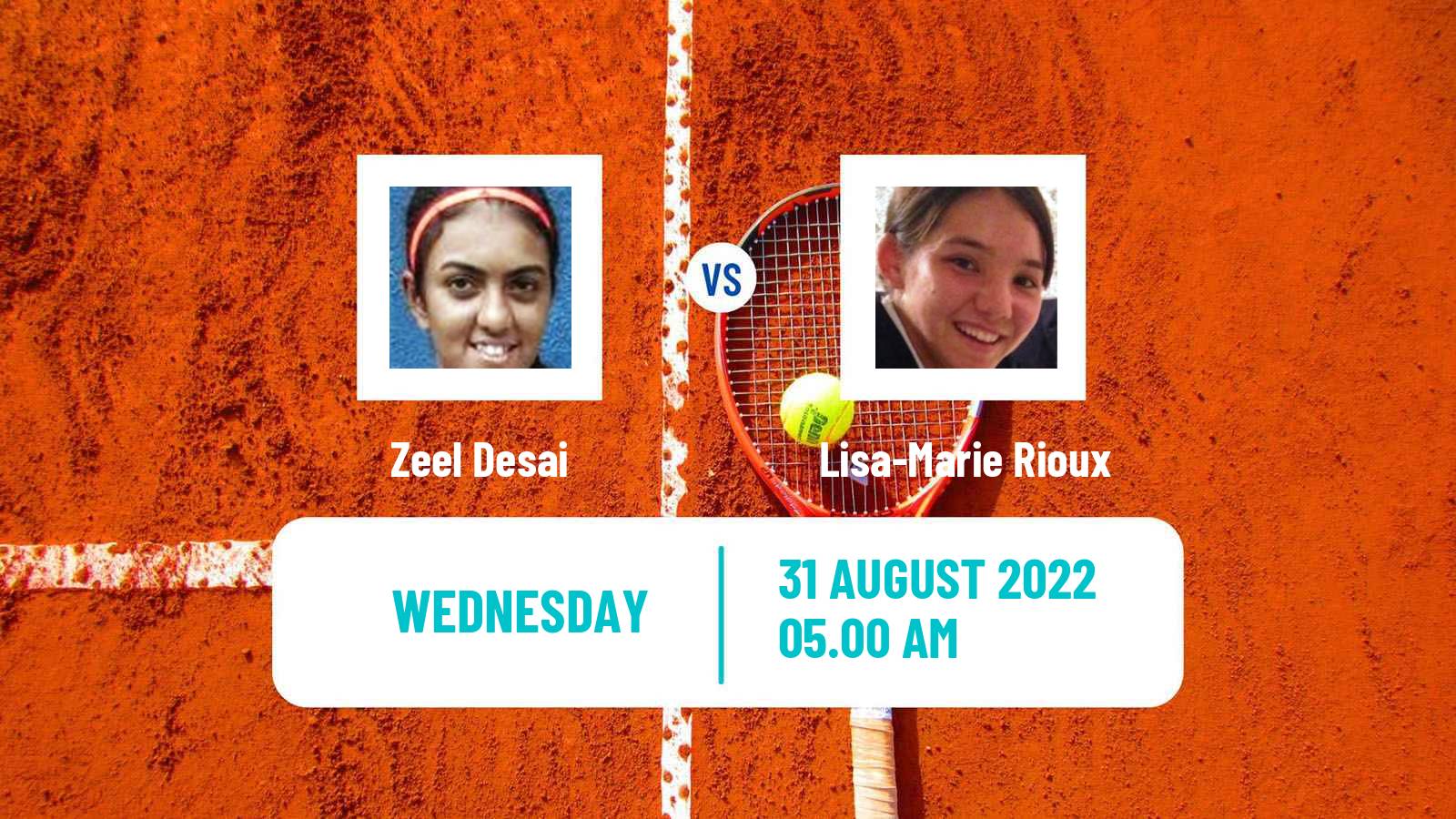 Tennis ITF Tournaments Zeel Desai - Lisa-Marie Rioux