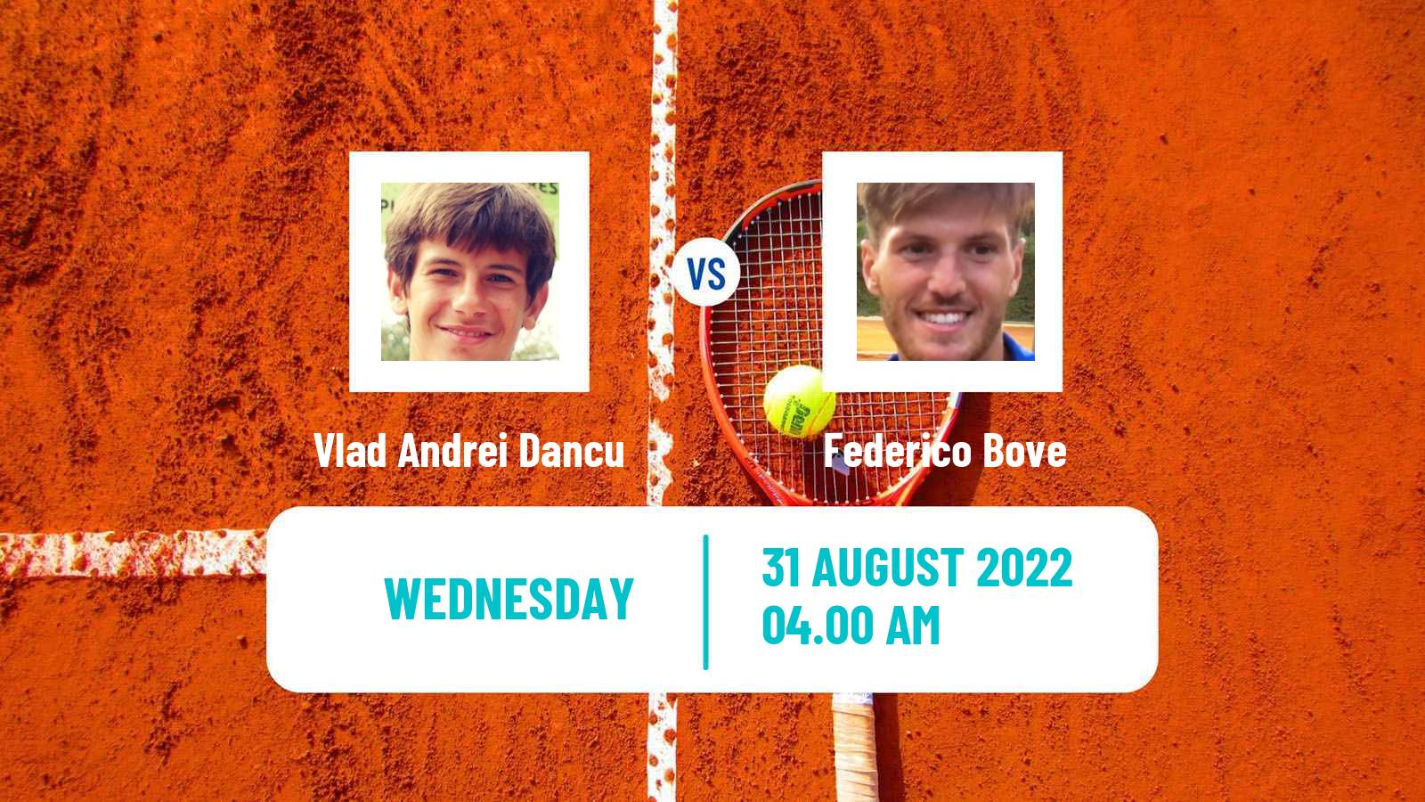 Tennis ITF Tournaments Vlad Andrei Dancu - Federico Bove