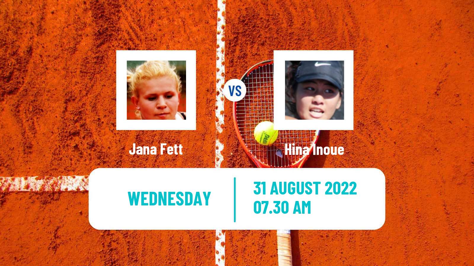 Tennis ITF Tournaments Jana Fett - Hina Inoue