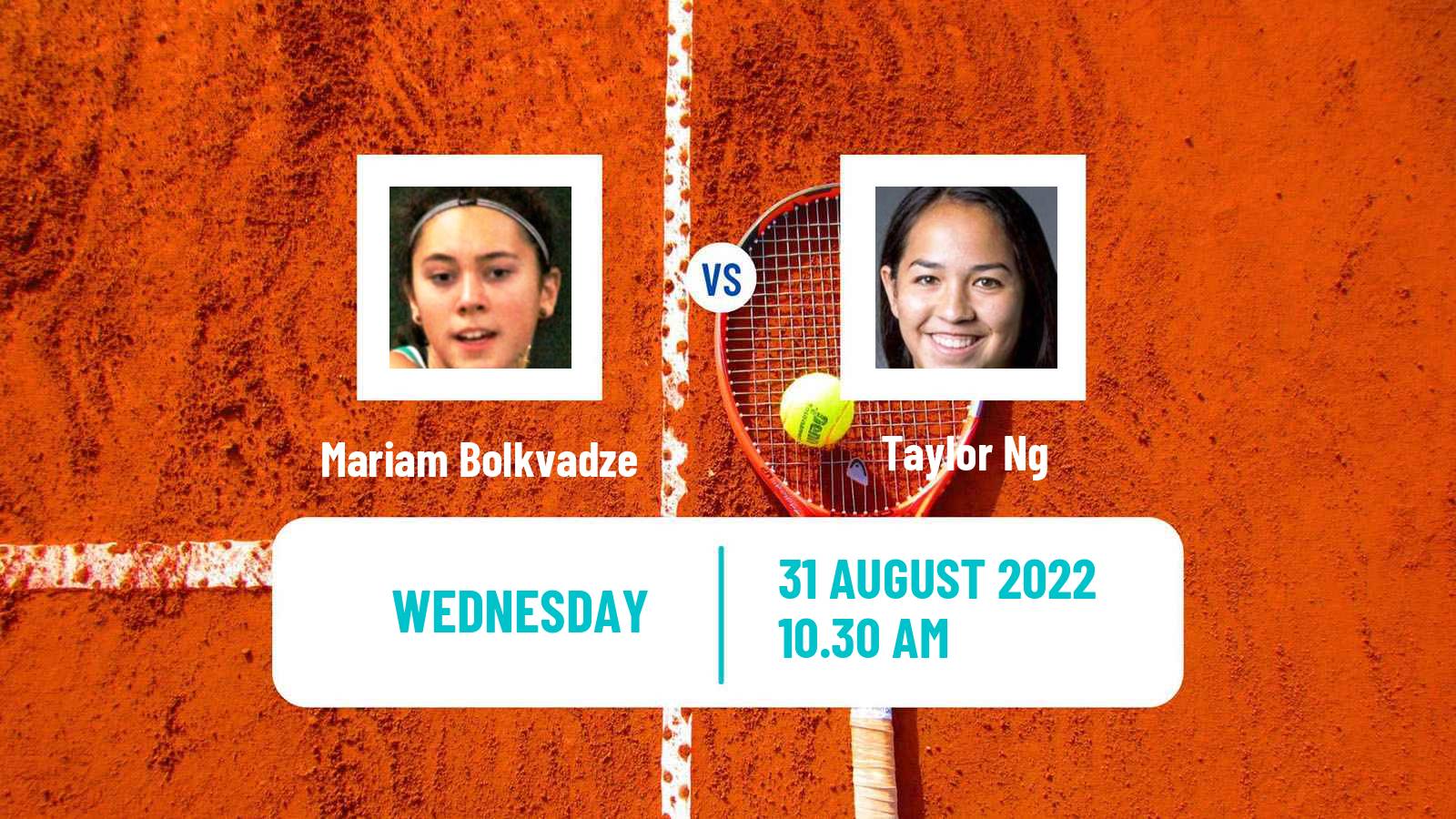 Tennis ITF Tournaments Mariam Bolkvadze - Taylor Ng