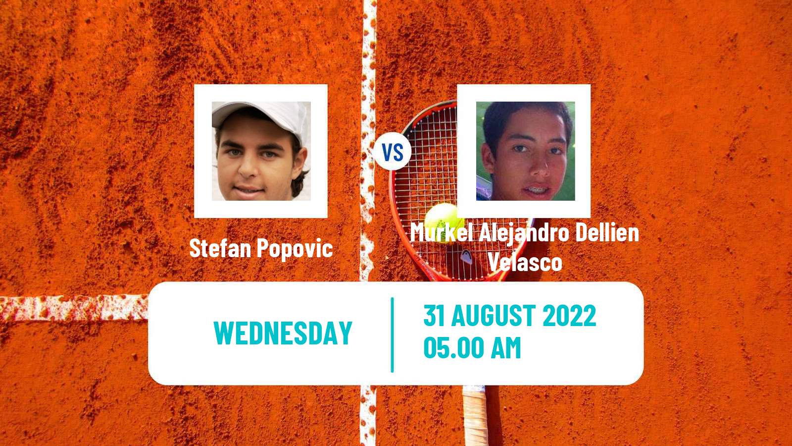 Tennis ITF Tournaments Stefan Popovic - Murkel Alejandro Dellien Velasco