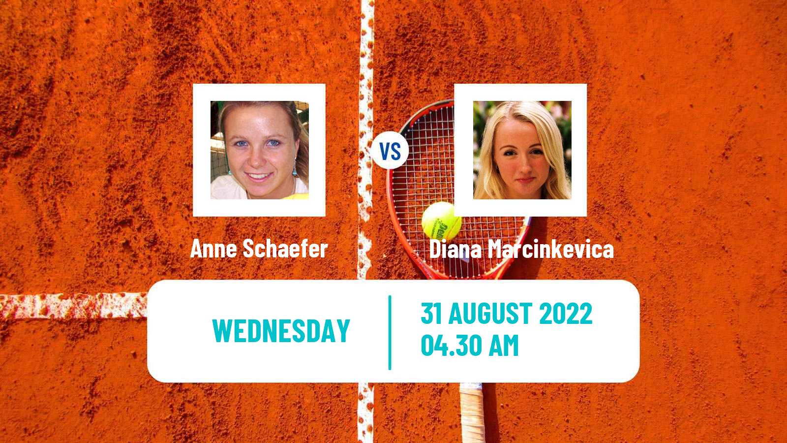 Tennis ITF Tournaments Anne Schaefer - Diana Marcinkevica