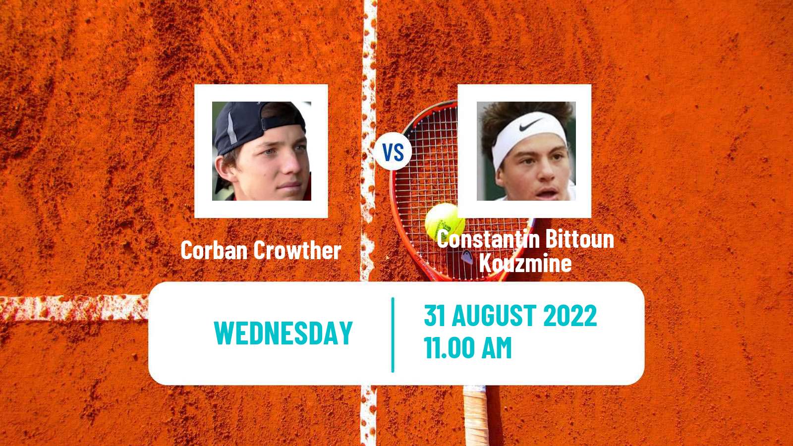 Tennis ITF Tournaments Corban Crowther - Constantin Bittoun Kouzmine