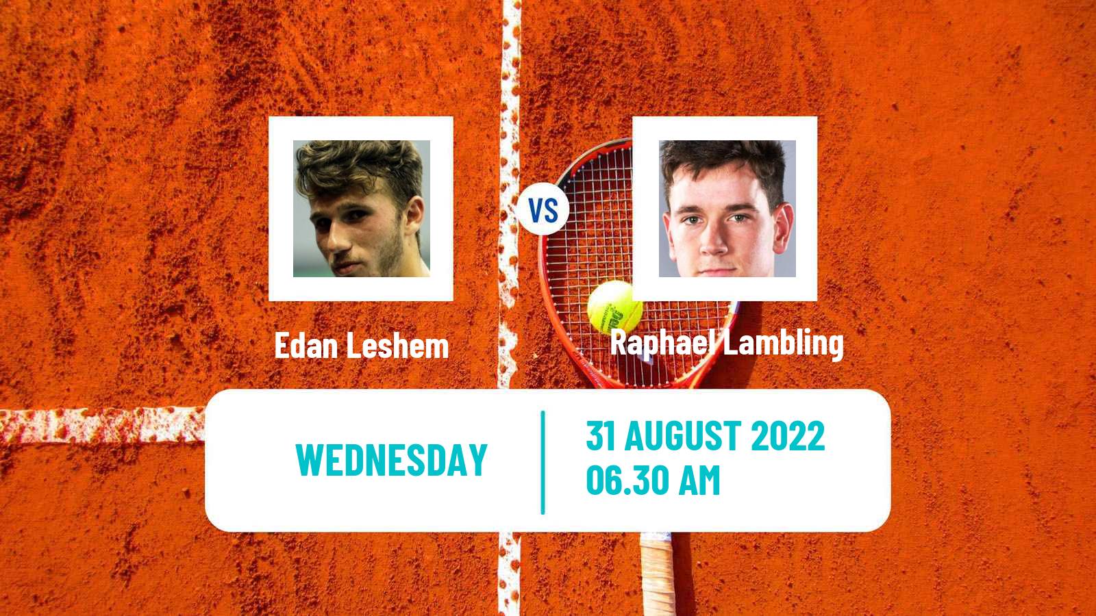 Tennis ITF Tournaments Edan Leshem - Raphael Lambling