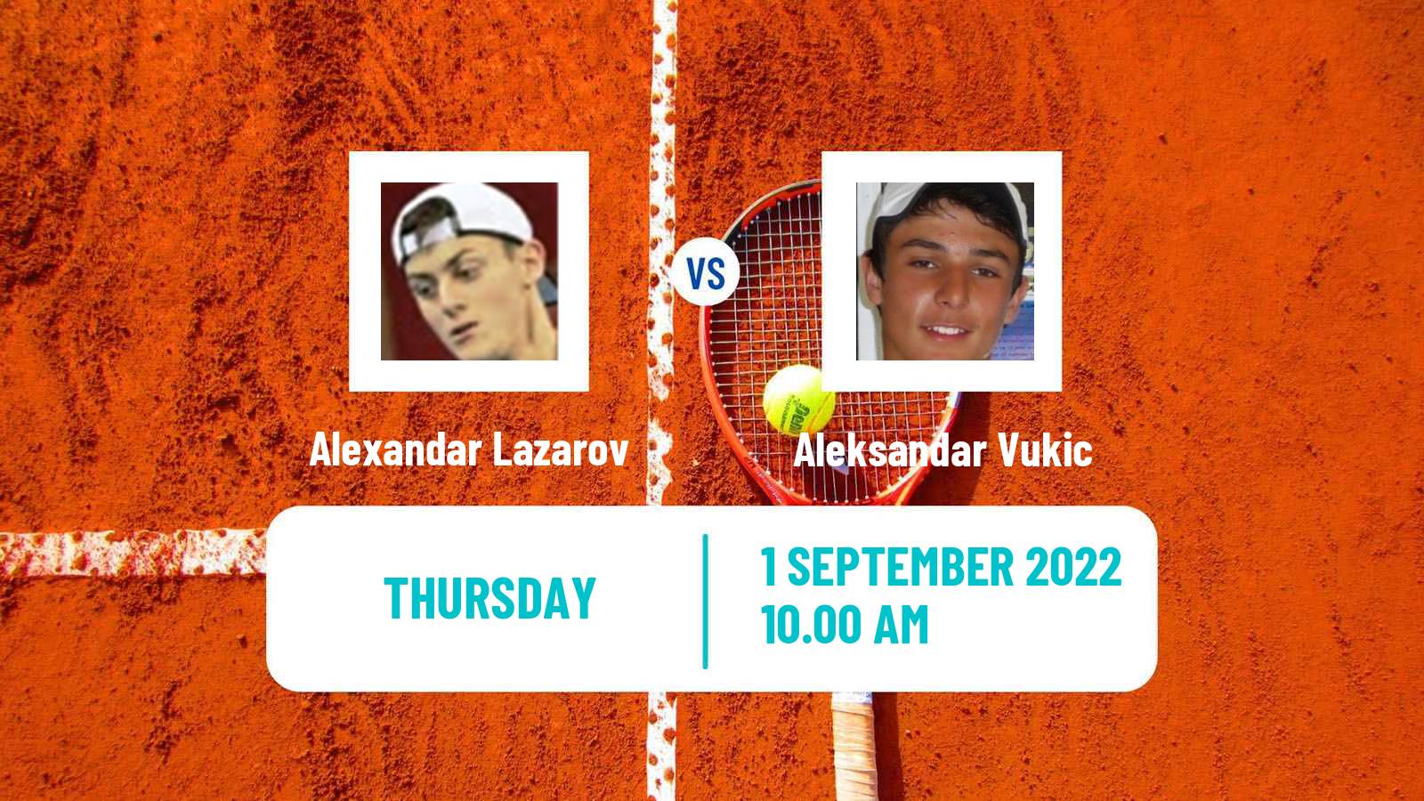 Tennis ATP Challenger Alexandar Lazarov - Aleksandar Vukic