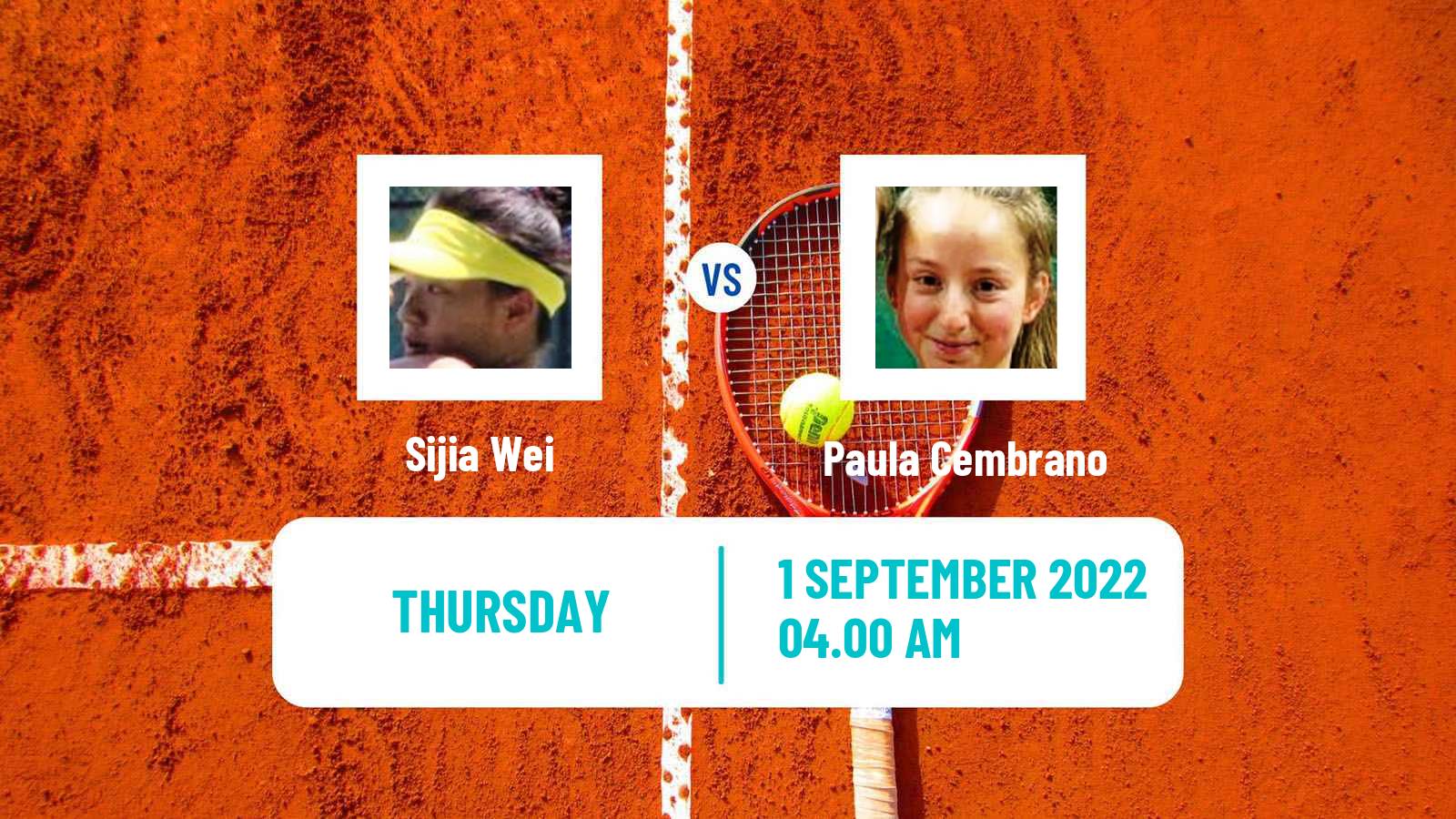 Tennis ITF Tournaments Sijia Wei - Paula Cembranos