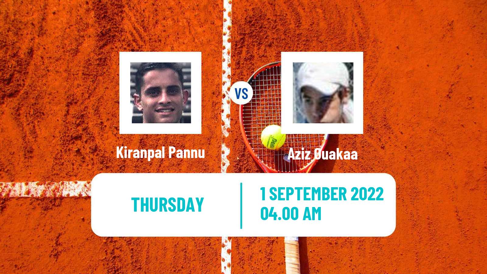 Tennis ITF Tournaments Kiranpal Pannu - Aziz Ouakaa