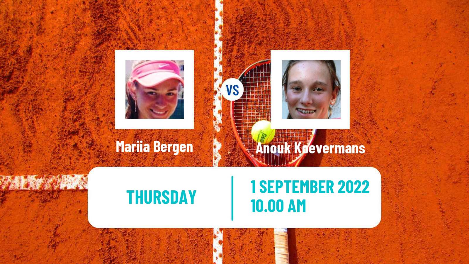 Tennis ITF Tournaments Mariia Bergen - Anouk Koevermans