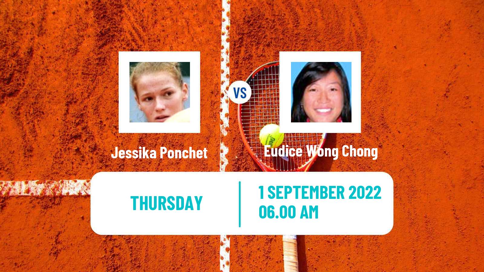 Tennis ITF Tournaments Jessika Ponchet - Eudice Wong Chong