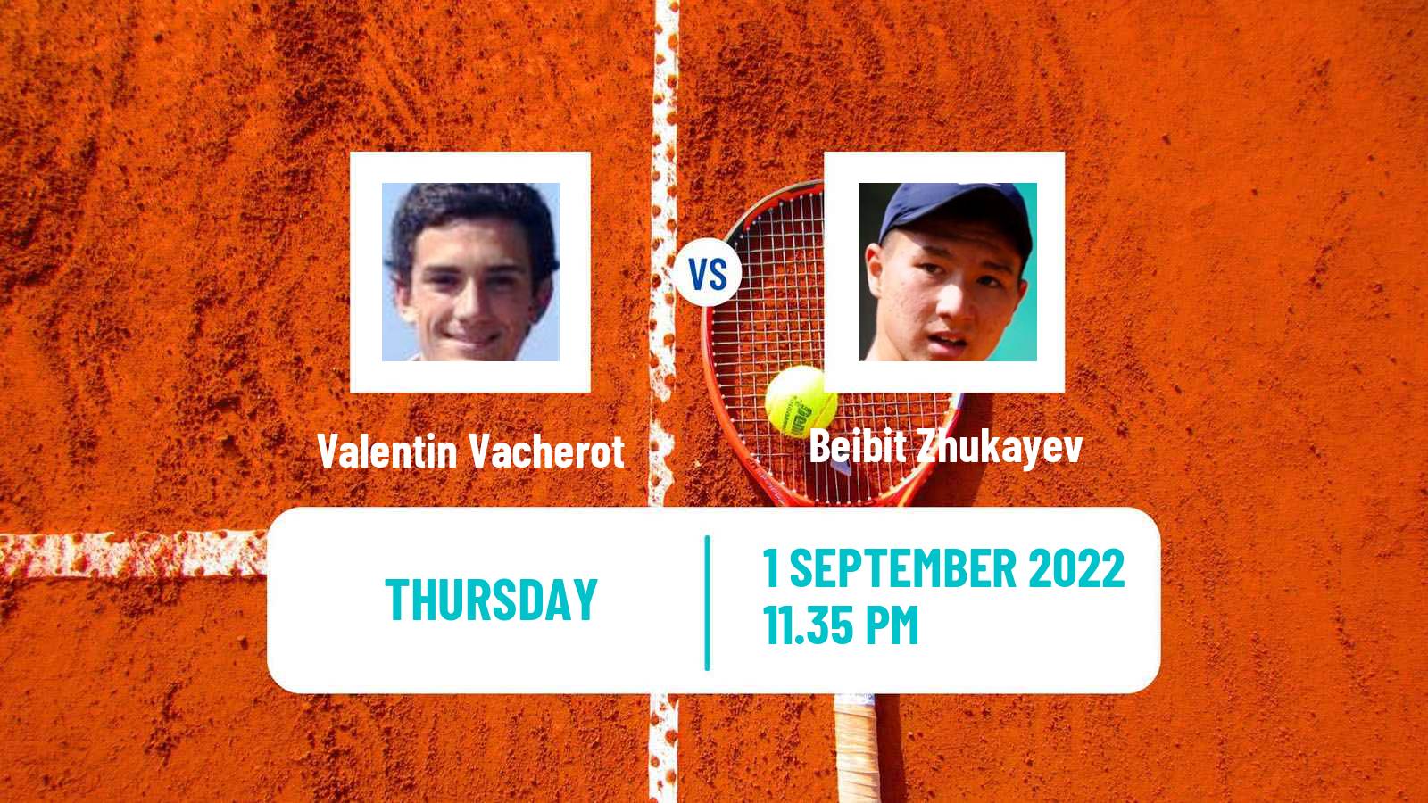 Tennis ATP Challenger Valentin Vacherot - Beibit Zhukayev