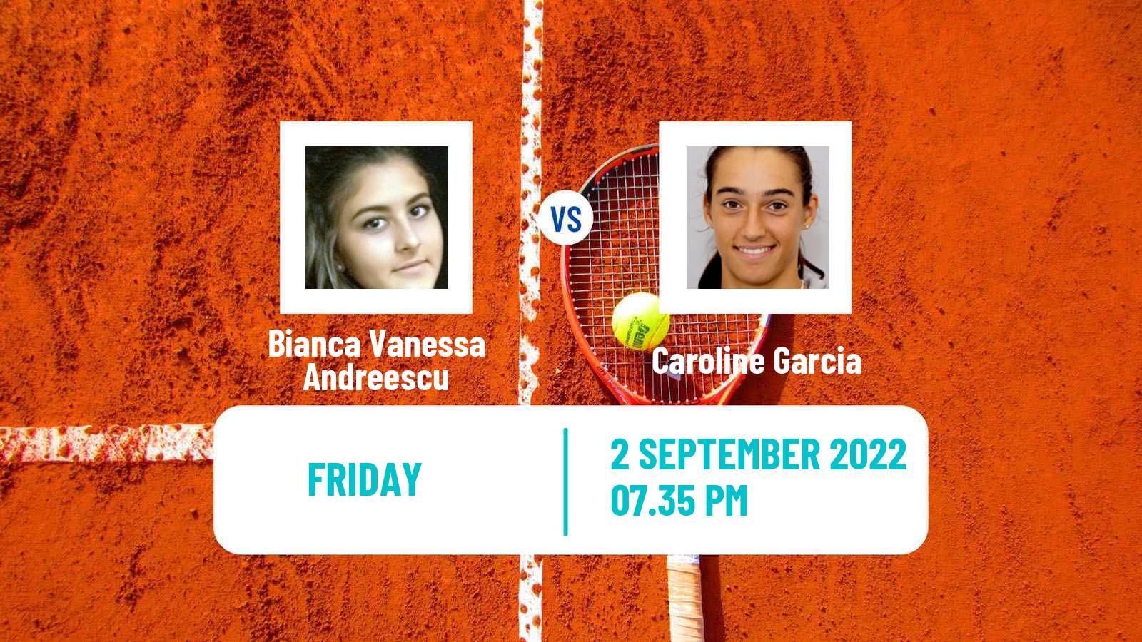 Tennis WTA US Open Bianca Vanessa Andreescu - Caroline Garcia