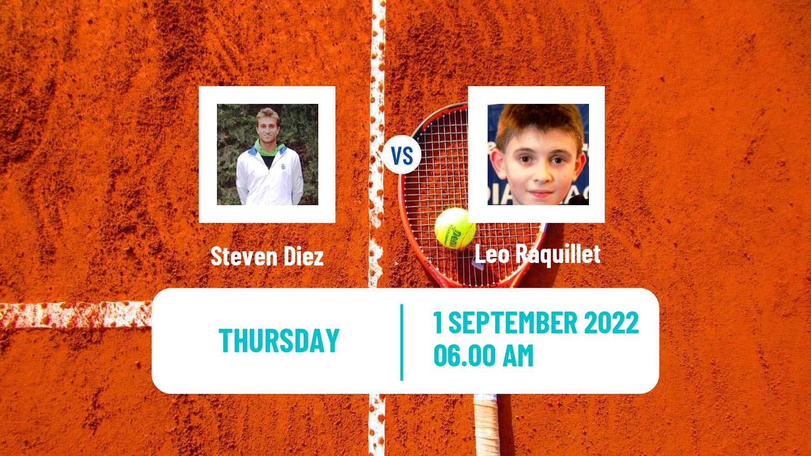 Tennis ITF Tournaments Steven Diez - Leo Raquillet