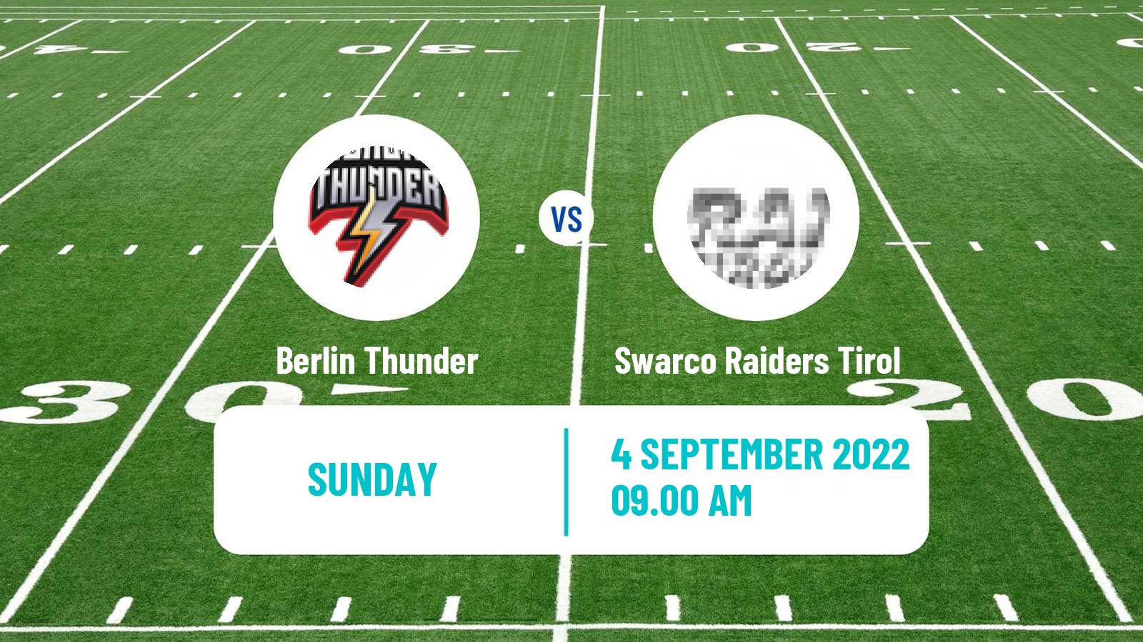 American football European League of American Football Berlin Thunder - Swarco Raiders Tirol