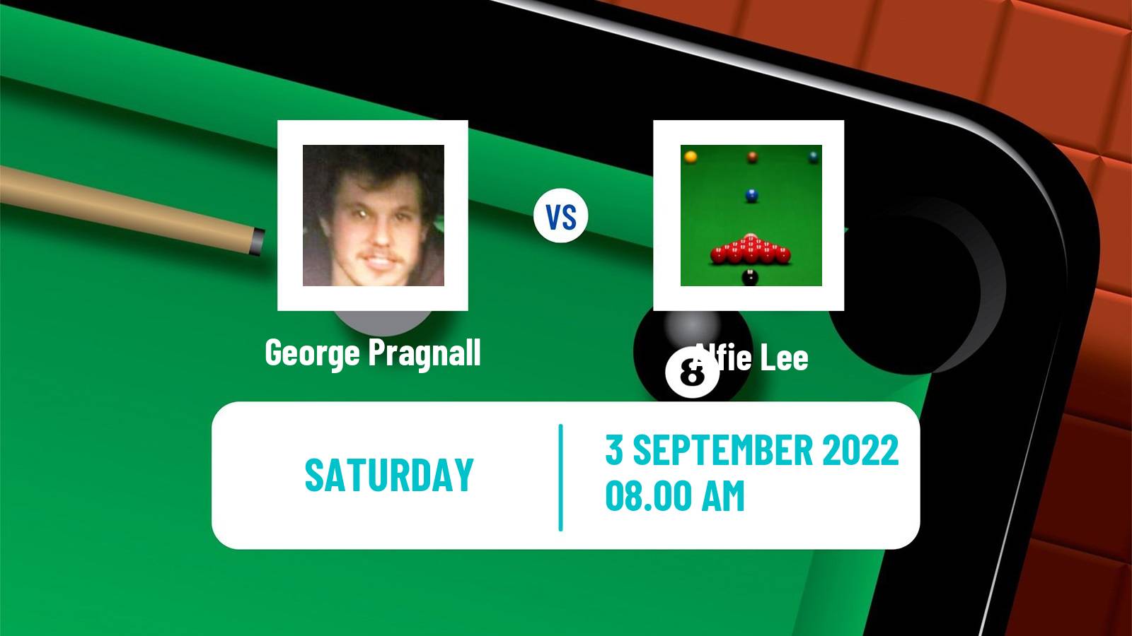 Snooker Snooker George Pragnall - Alfie Lee