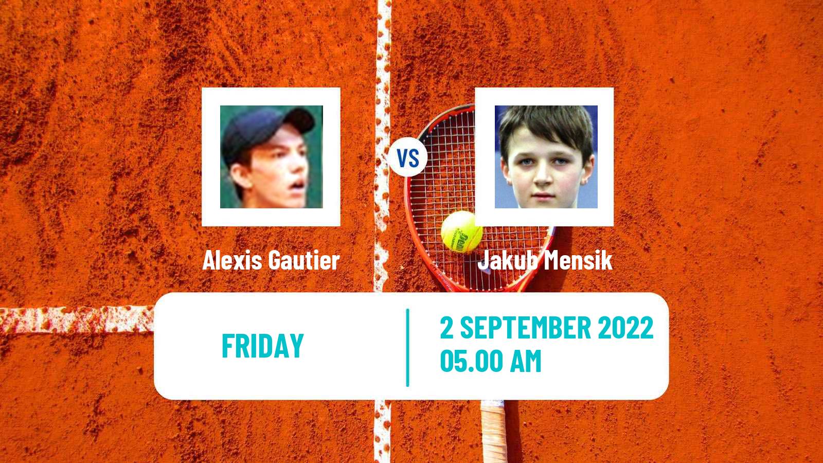 Tennis ITF Tournaments Alexis Gautier - Jakub Mensik