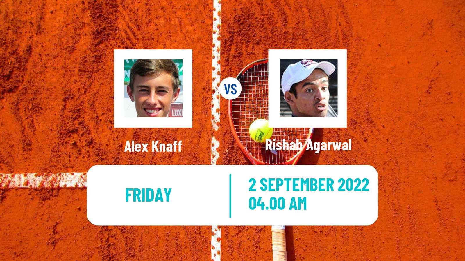 Tennis ITF Tournaments Alex Knaff - Rishab Agarwal