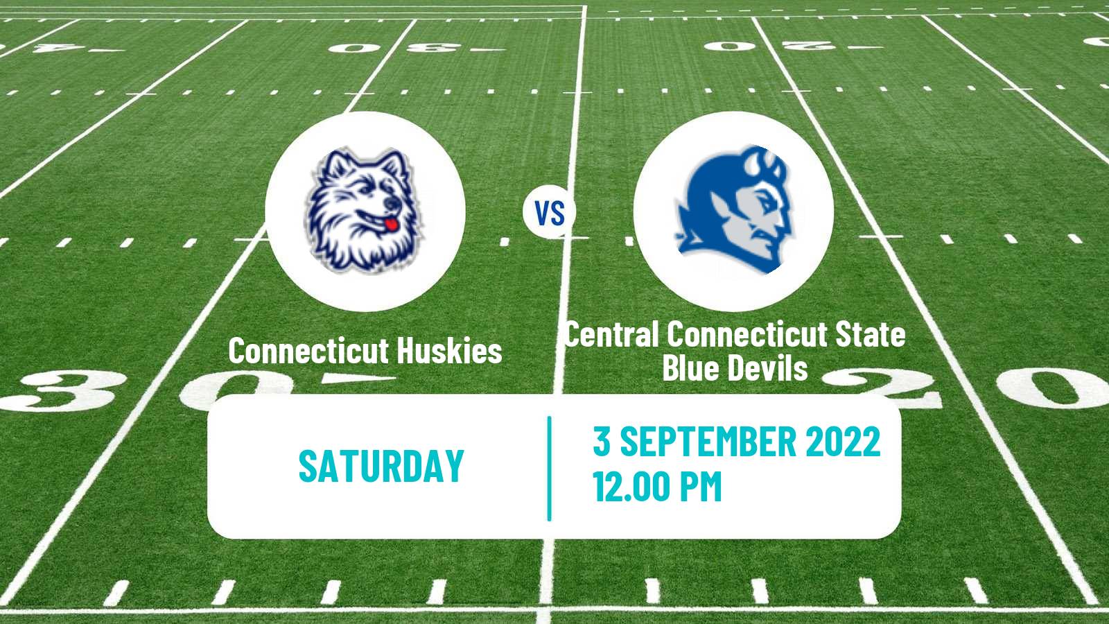 American football NCAA College Football Connecticut Huskies - Central Connecticut State Blue Devils