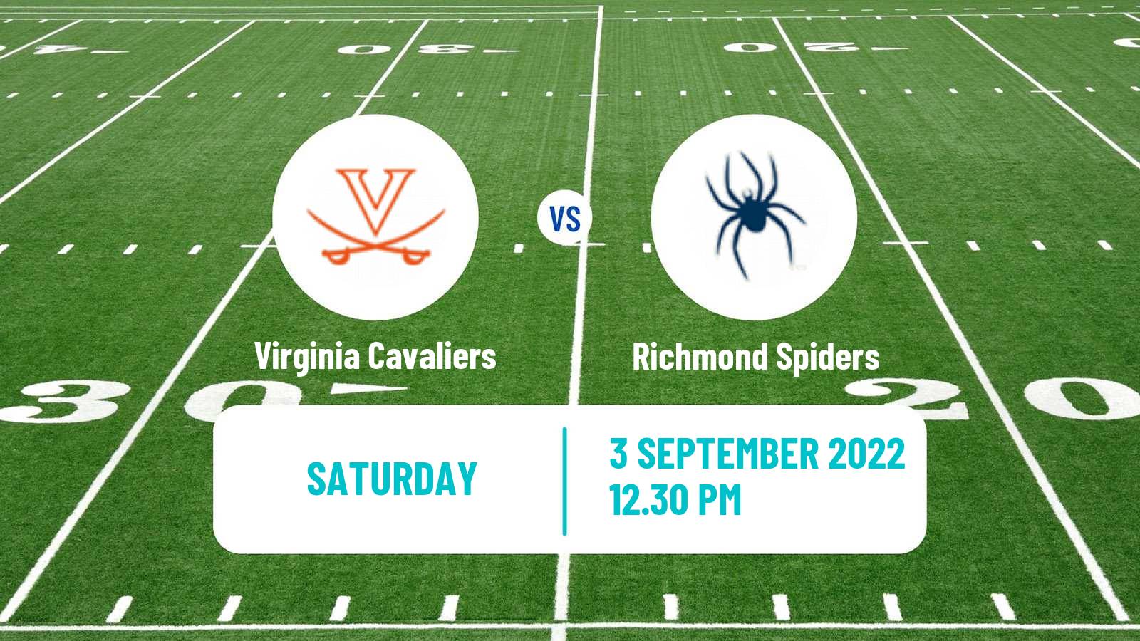 American football NCAA College Football Virginia Cavaliers - Richmond Spiders
