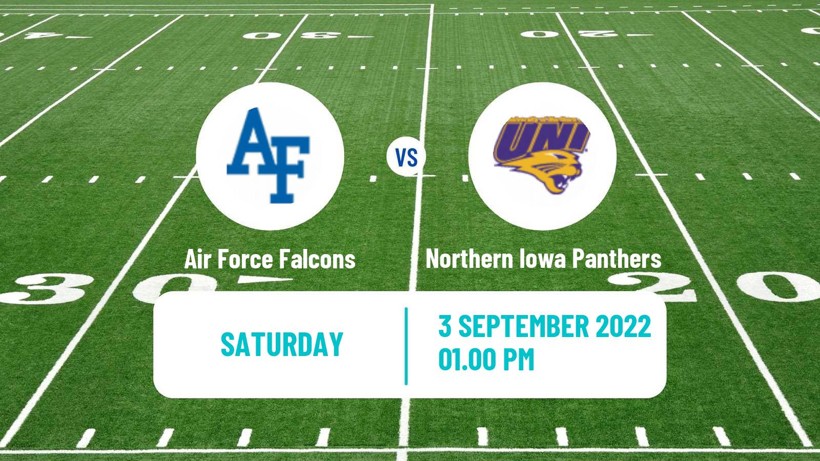 American football NCAA College Football Air Force Falcons - Northern Iowa Panthers