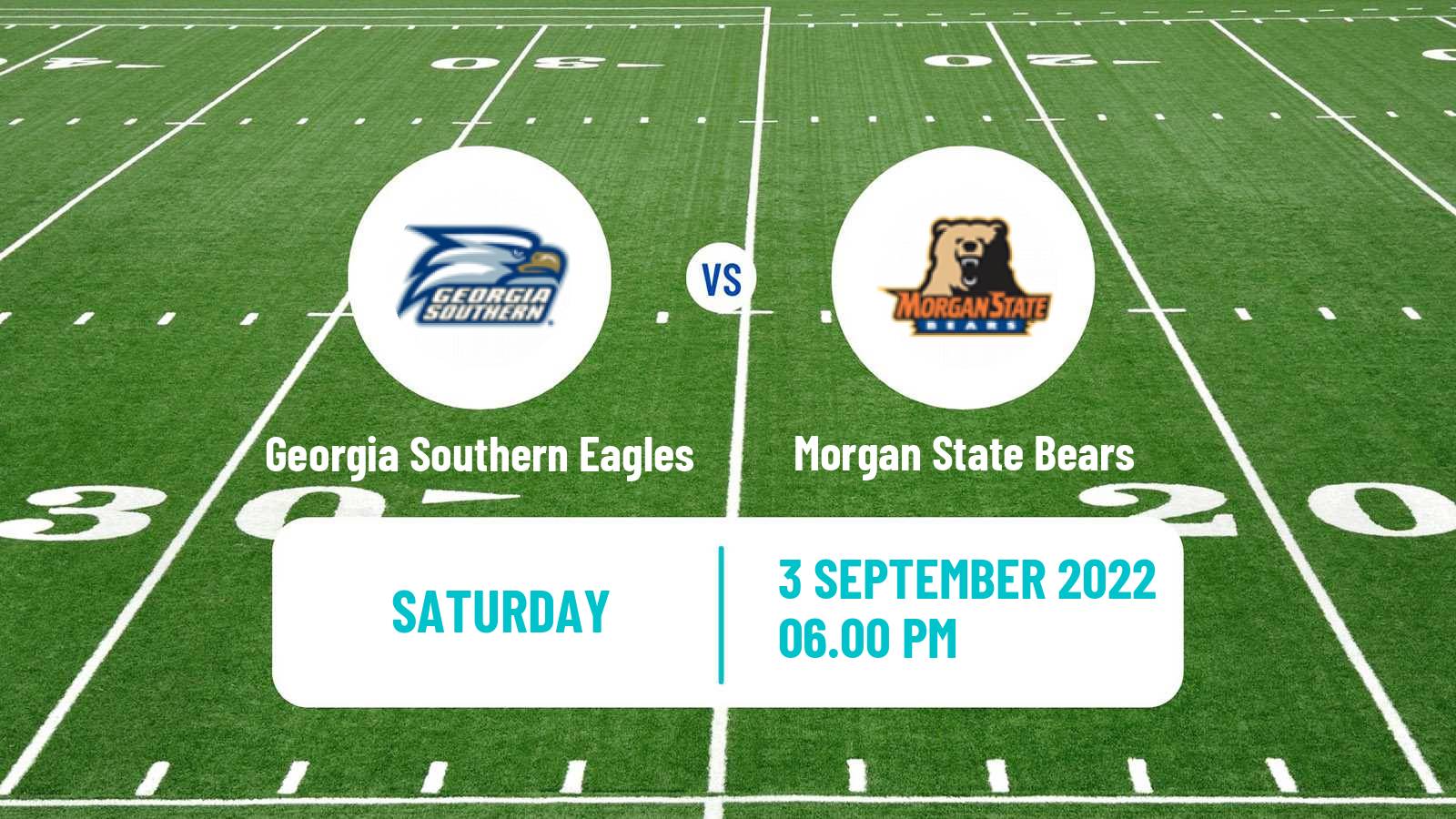 American football NCAA College Football Georgia Southern Eagles - Morgan State Bears