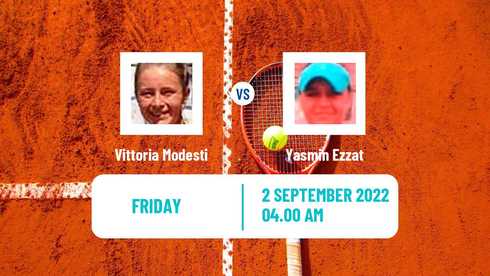 Tennis ITF Tournaments Vittoria Modesti - Yasmin Ezzat