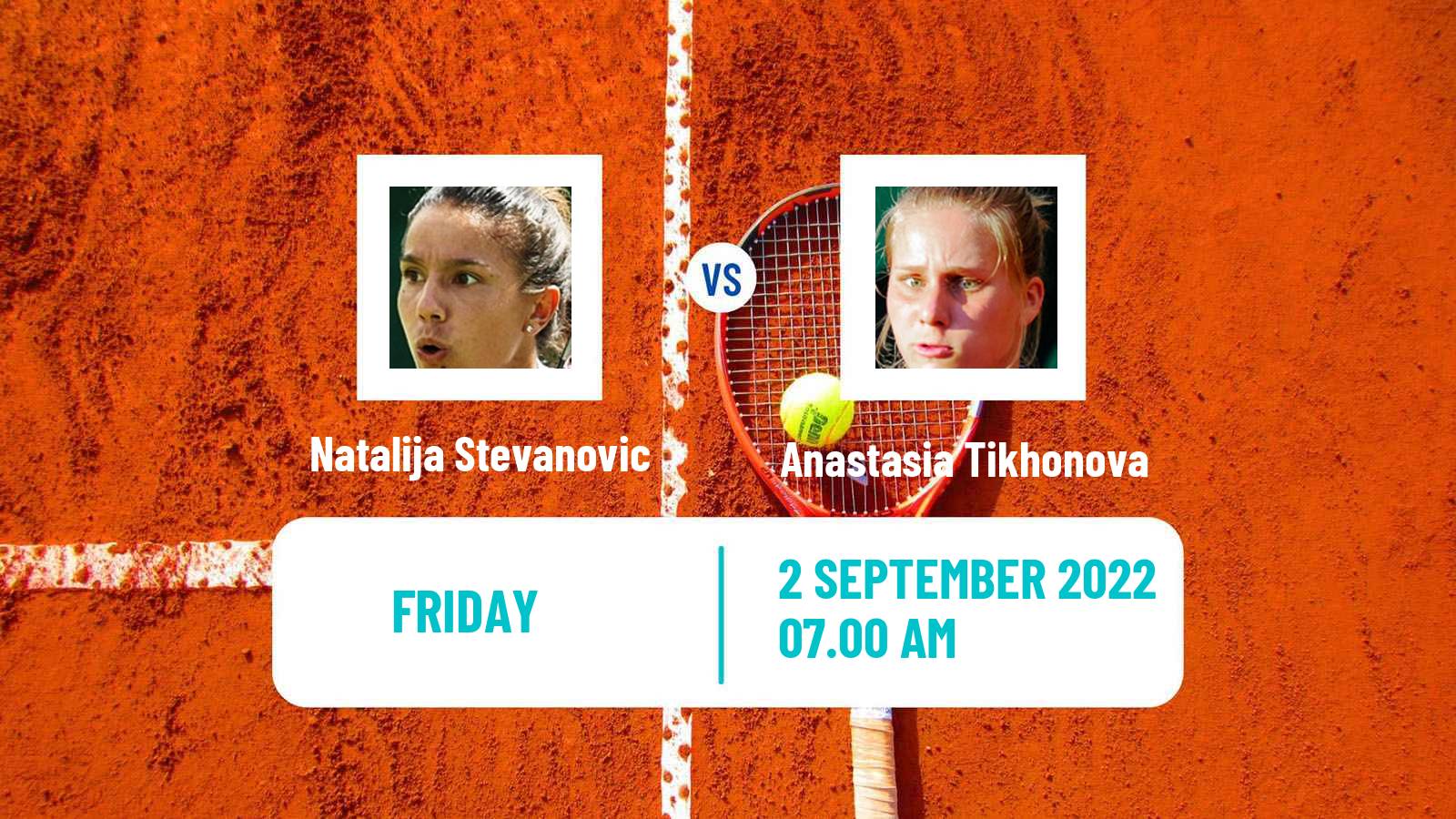 Tennis ITF Tournaments Natalija Stevanovic - Anastasia Tikhonova