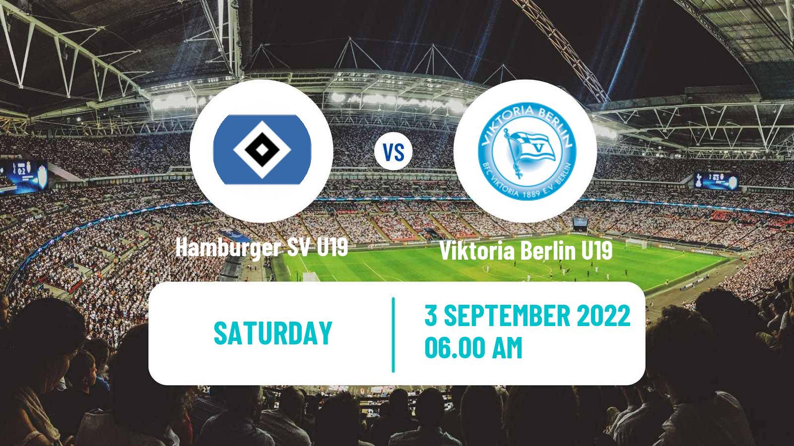 Soccer German Junioren Bundesliga North Hamburger SV U19 - Viktoria Berlin U19