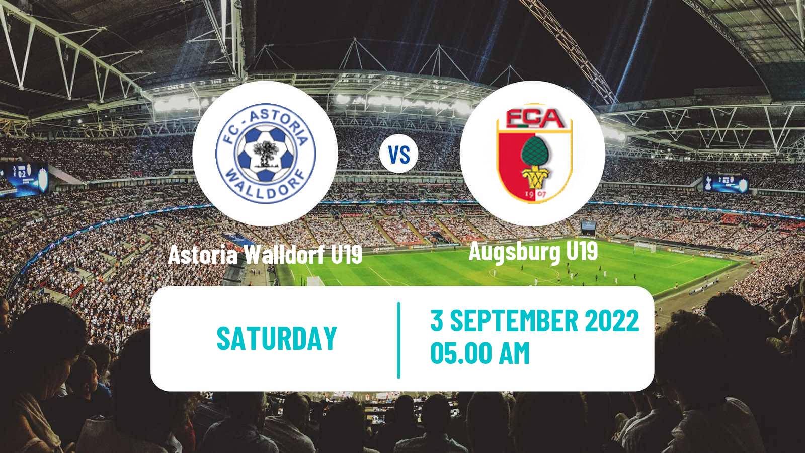 Soccer German Junioren Bundesliga South Astoria Walldorf U19 - Augsburg U19