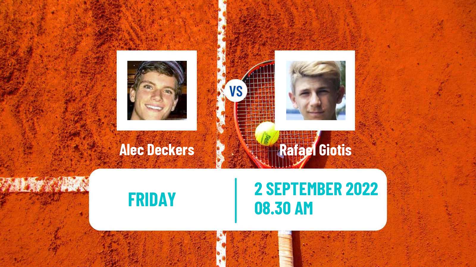 Tennis ITF Tournaments Alec Deckers - Rafael Giotis