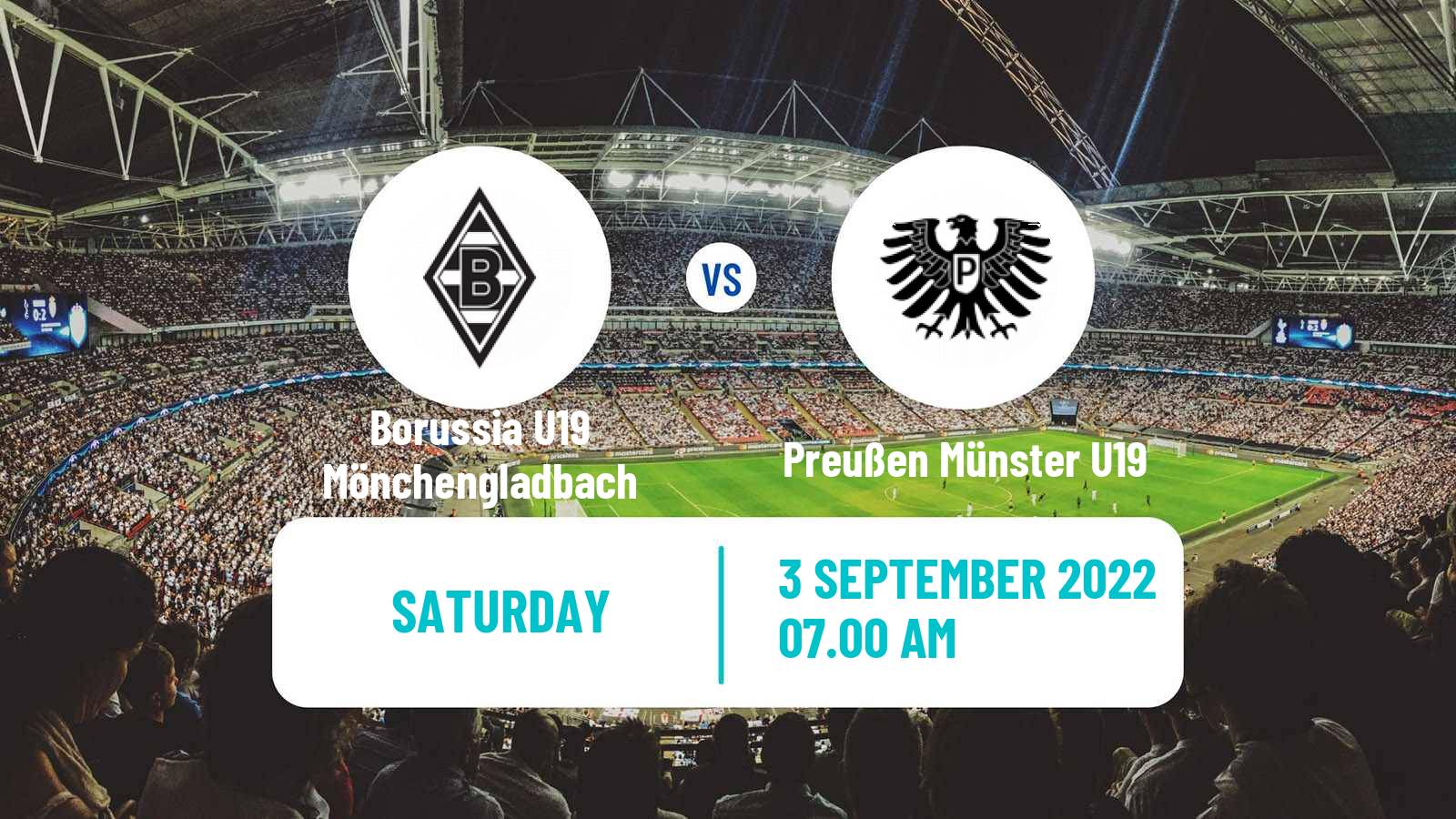 Soccer German Junioren Bundesliga West Borussia U19 Mönchengladbach - Preußen Münster U19