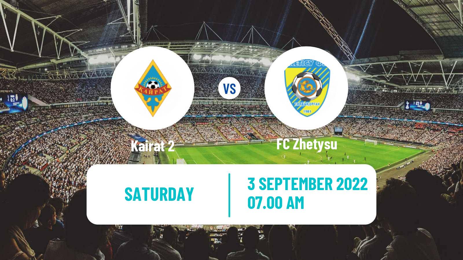 Soccer Kazakh First Division Kairat 2 - Zhetysu