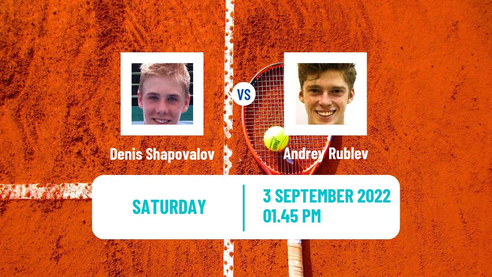 Tennis ATP US Open Denis Shapovalov - Andrey Rublev