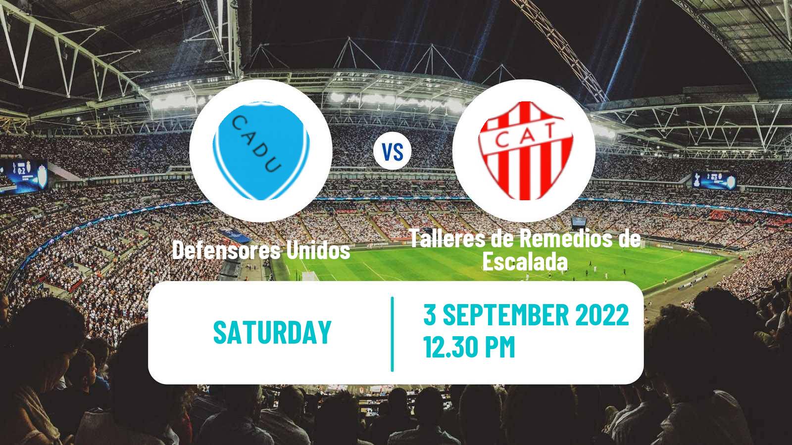 Soccer Argentinian Primera B Defensores Unidos - Talleres de Remedios de Escalada