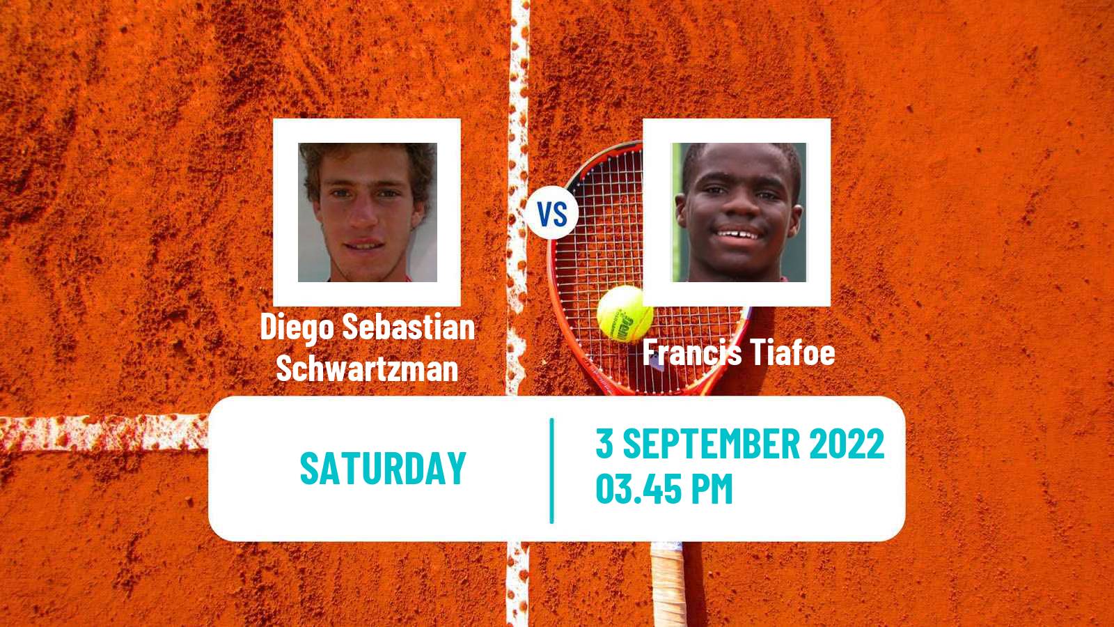 Tennis ATP US Open Diego Sebastian Schwartzman - Francis Tiafoe