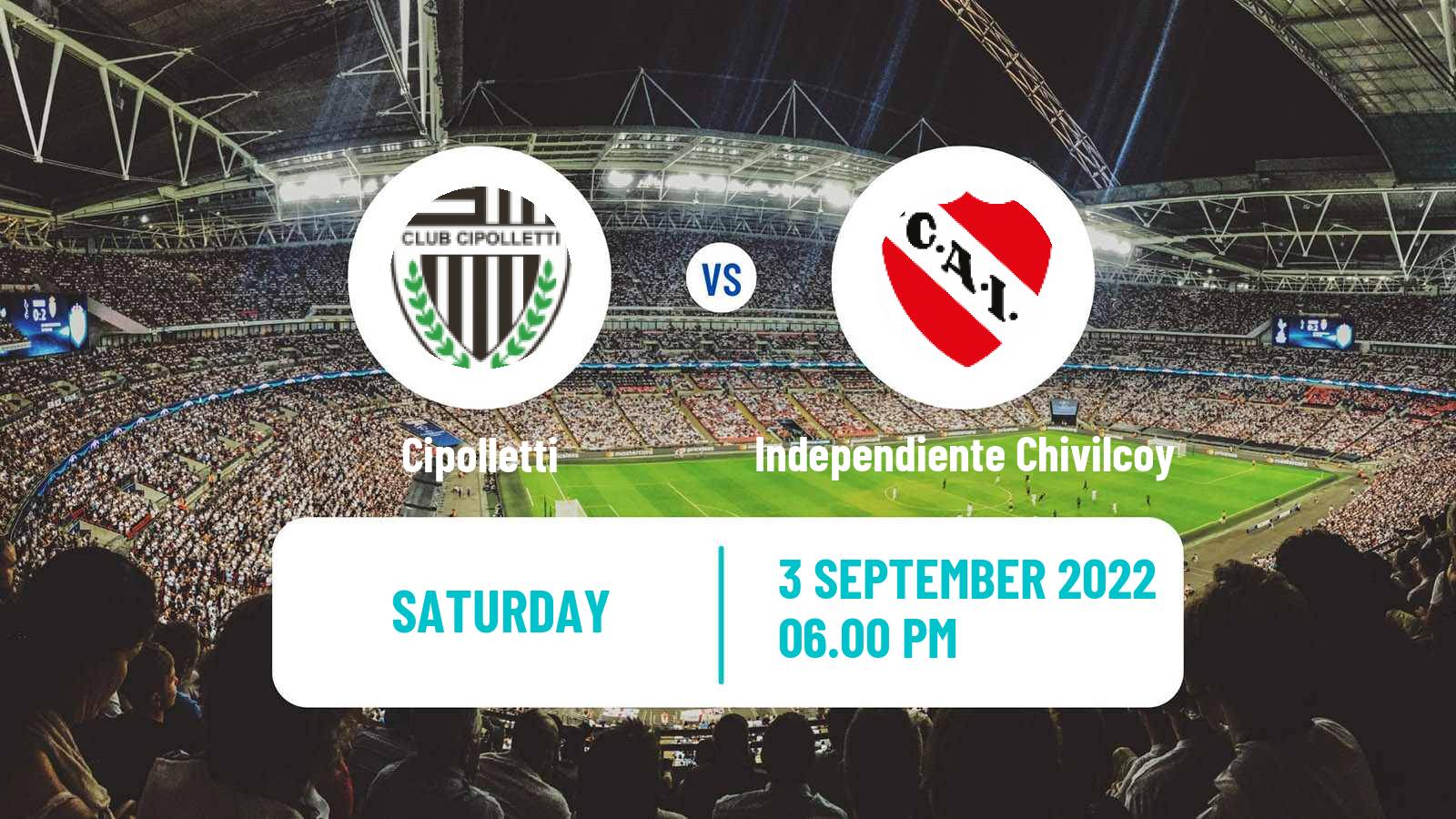 Soccer Argentinian Torneo Federal Cipolletti - Independiente Chivilcoy