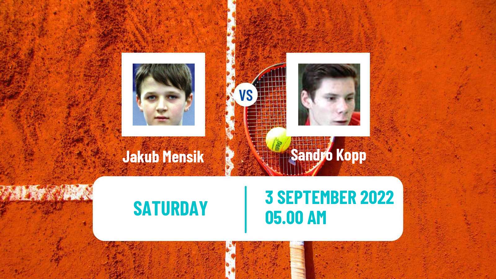 Tennis ITF Tournaments Jakub Mensik - Sandro Kopp