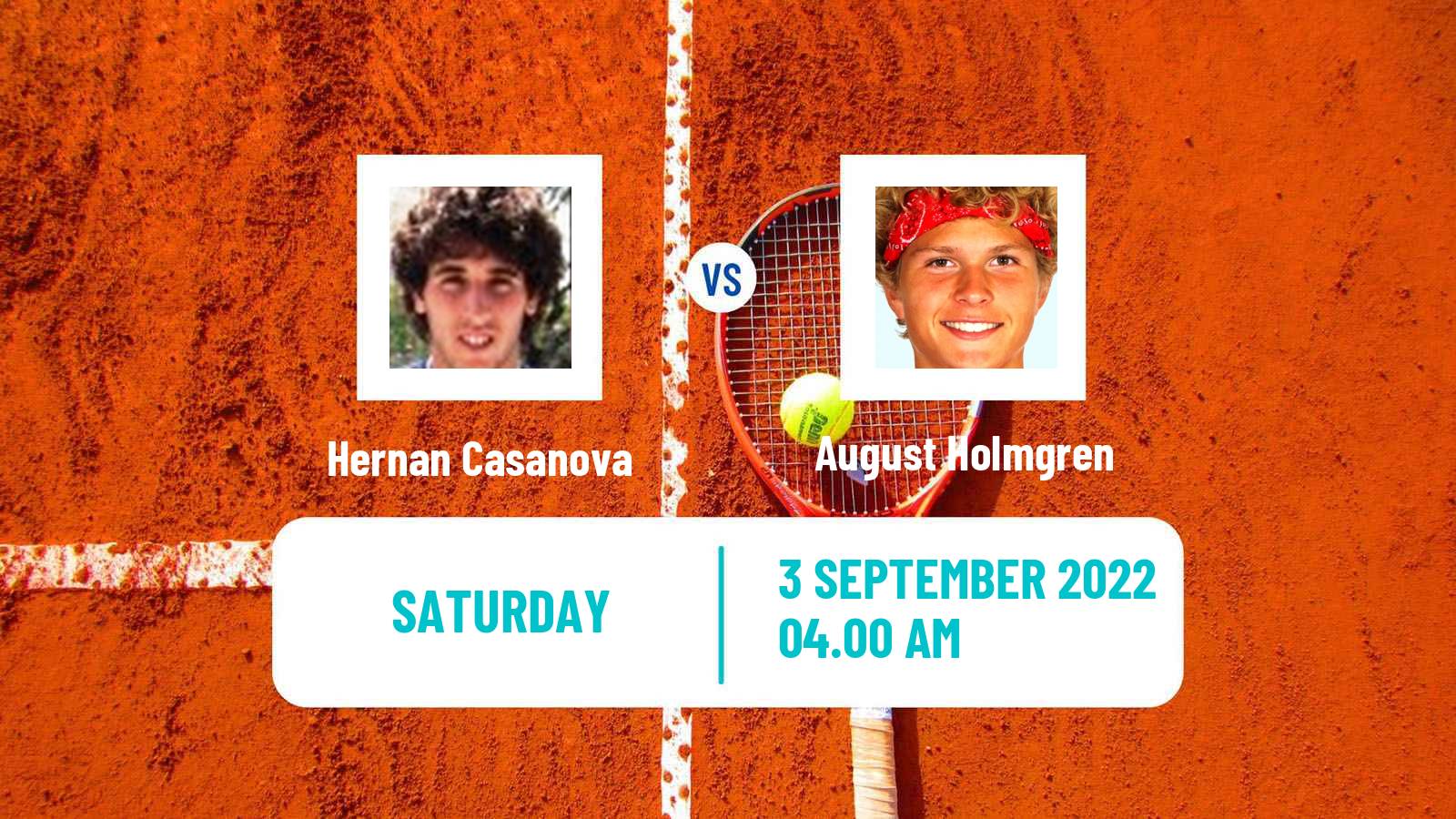 Tennis ITF Tournaments Hernan Casanova - August Holmgren