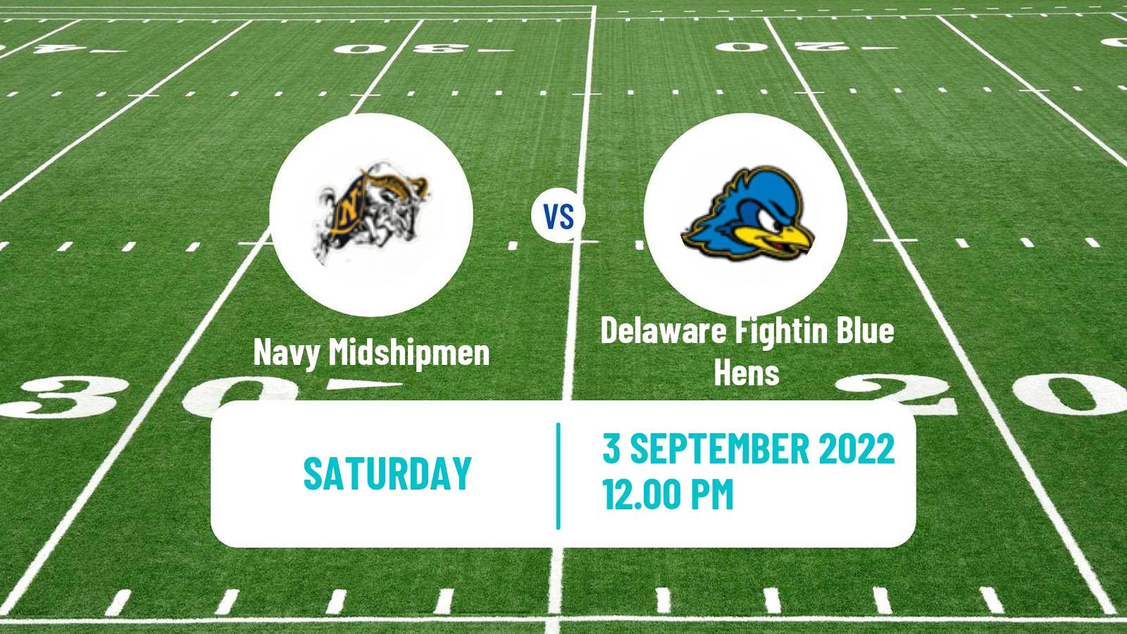 American football NCAA College Football Navy Midshipmen - Delaware Fightin Blue Hens