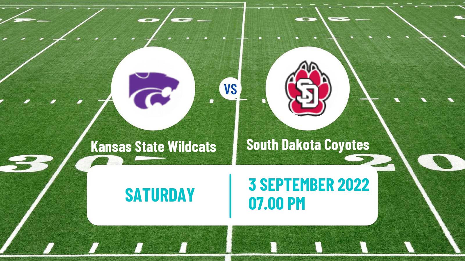 American football NCAA College Football Kansas State Wildcats - South Dakota Coyotes