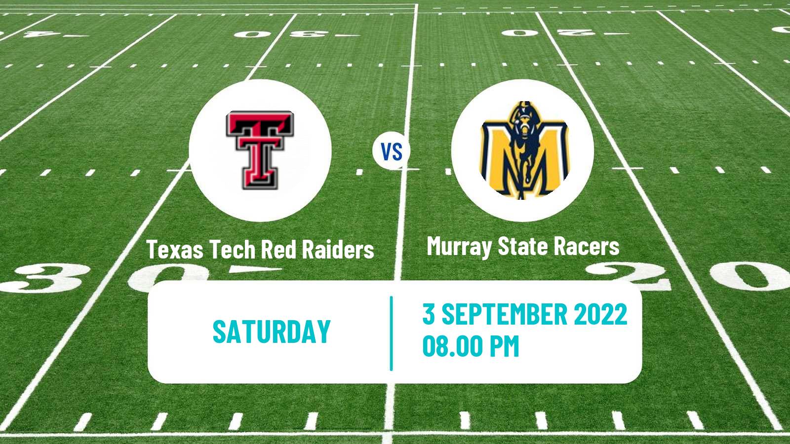 American football NCAA College Football Texas Tech Red Raiders - Murray State Racers