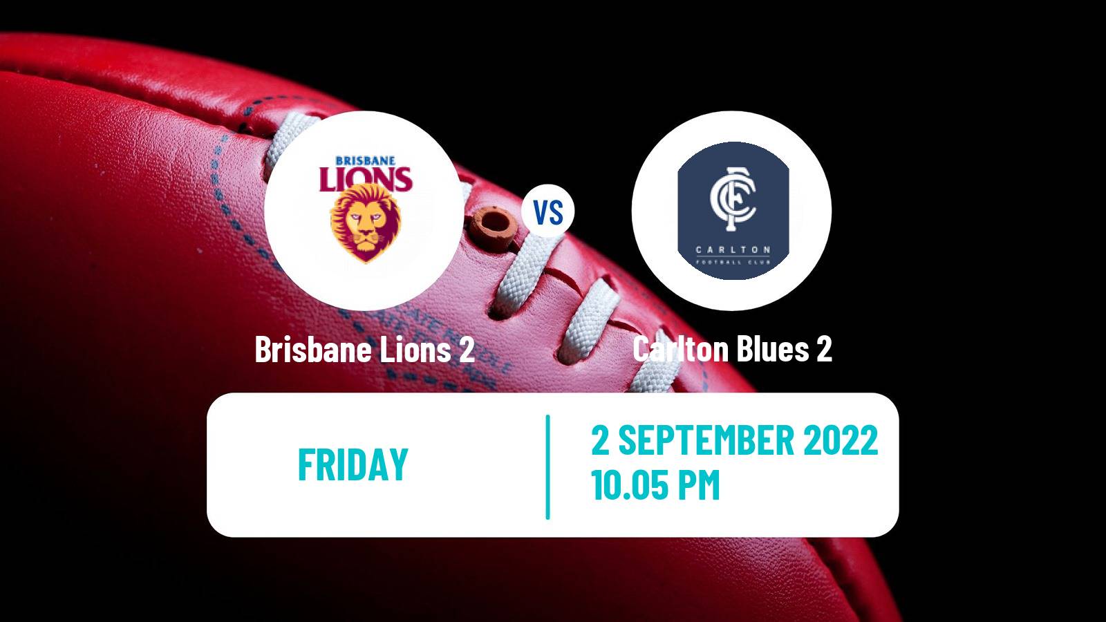 Aussie rules VFL Brisbane Lions 2 - Carlton Blues 2