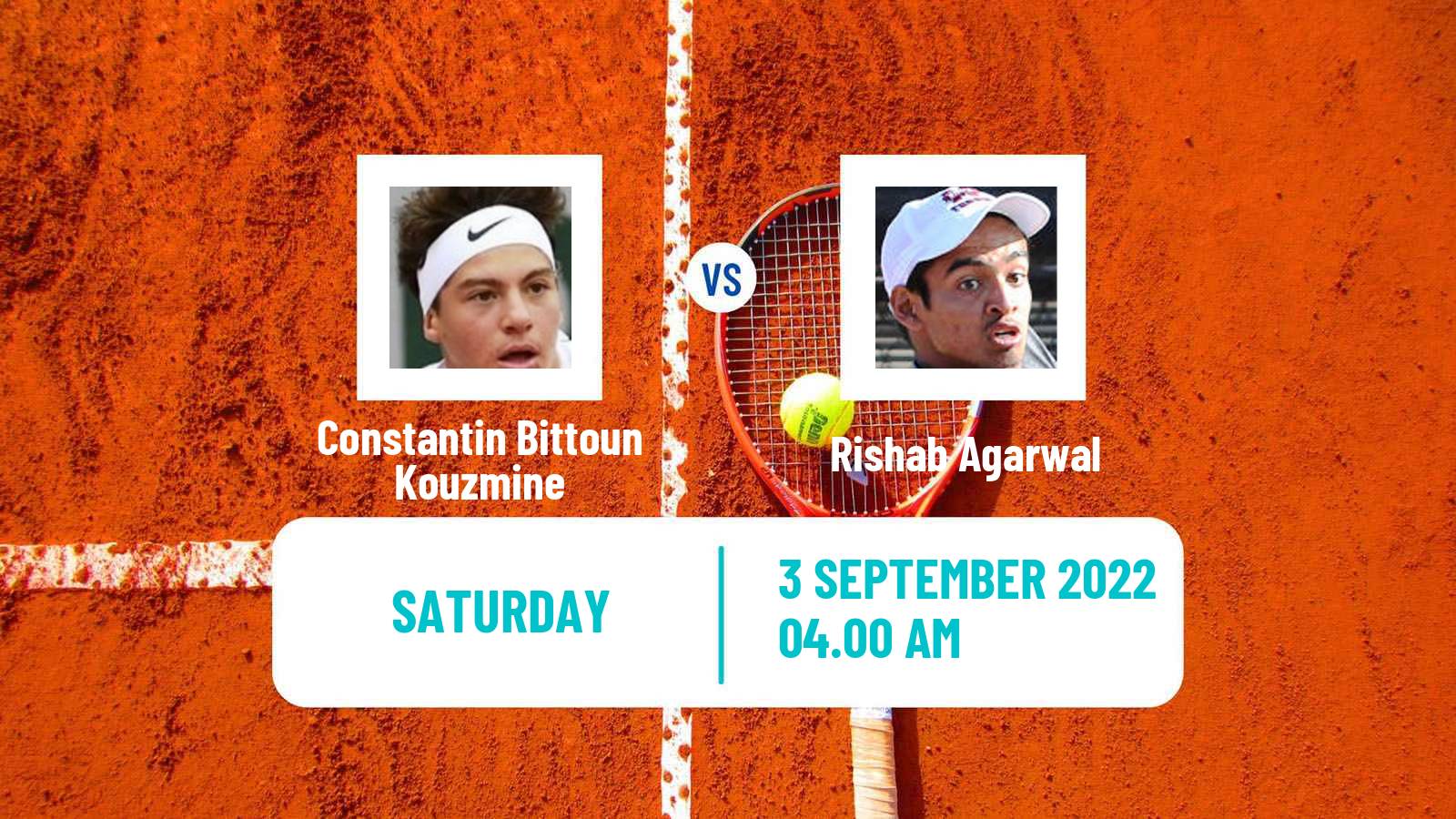 Tennis ITF Tournaments Constantin Bittoun Kouzmine - Rishab Agarwal