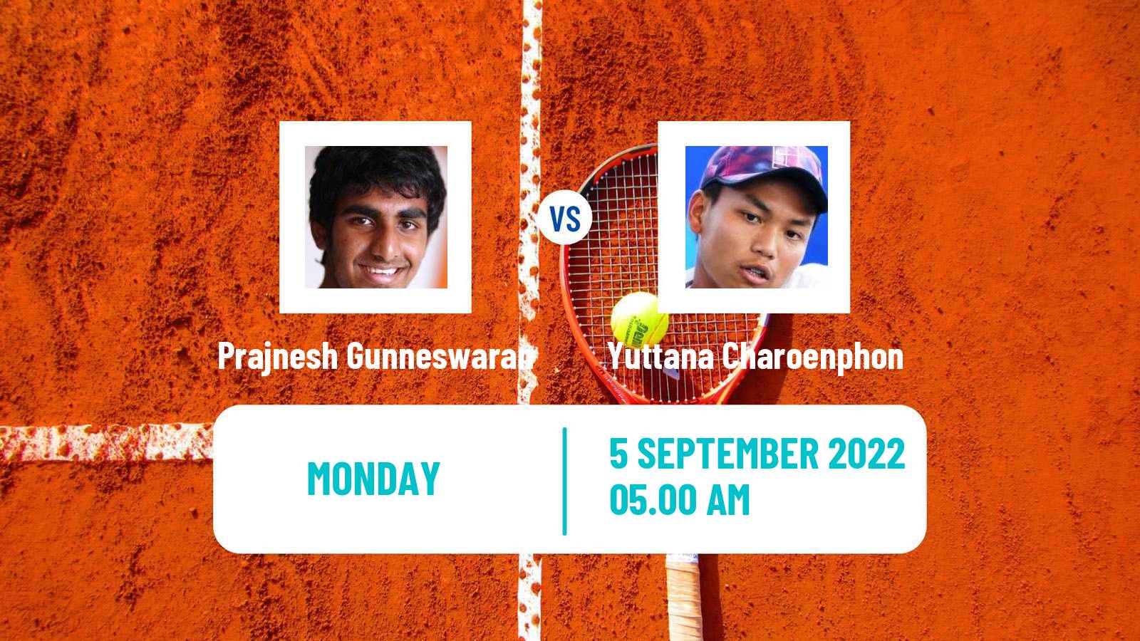 Tennis ATP Challenger Prajnesh Gunneswaran - Yuttana Charoenphon