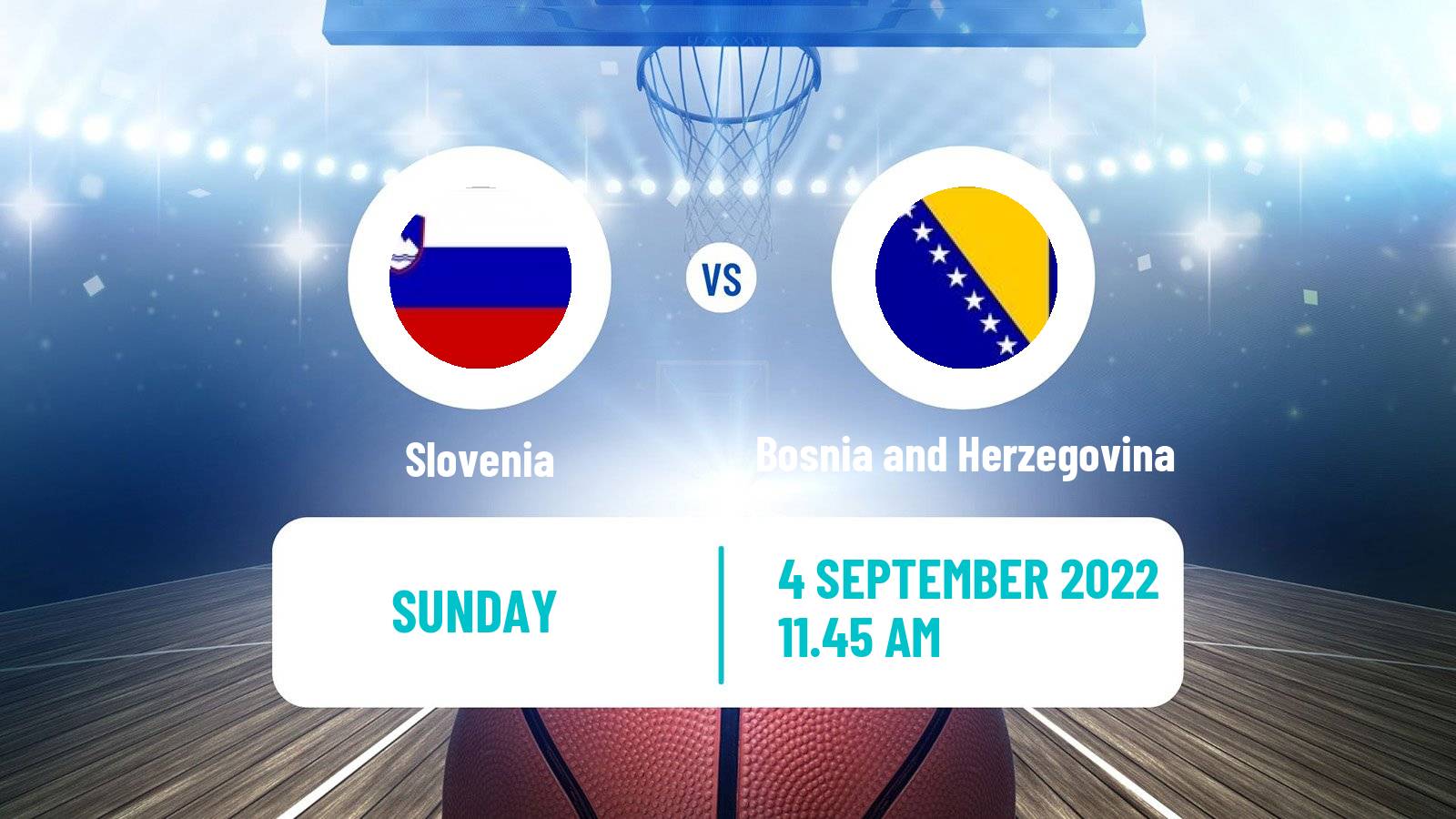 Basketball EuroBasket Slovenia - Bosnia and Herzegovina
