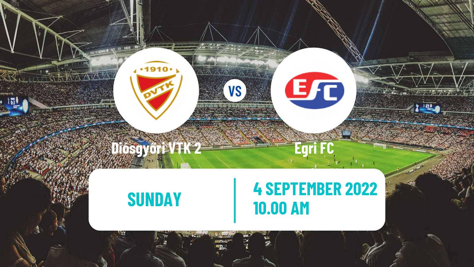 Soccer Hungarian NB III East Diósgyőri VTK 2 - Egri