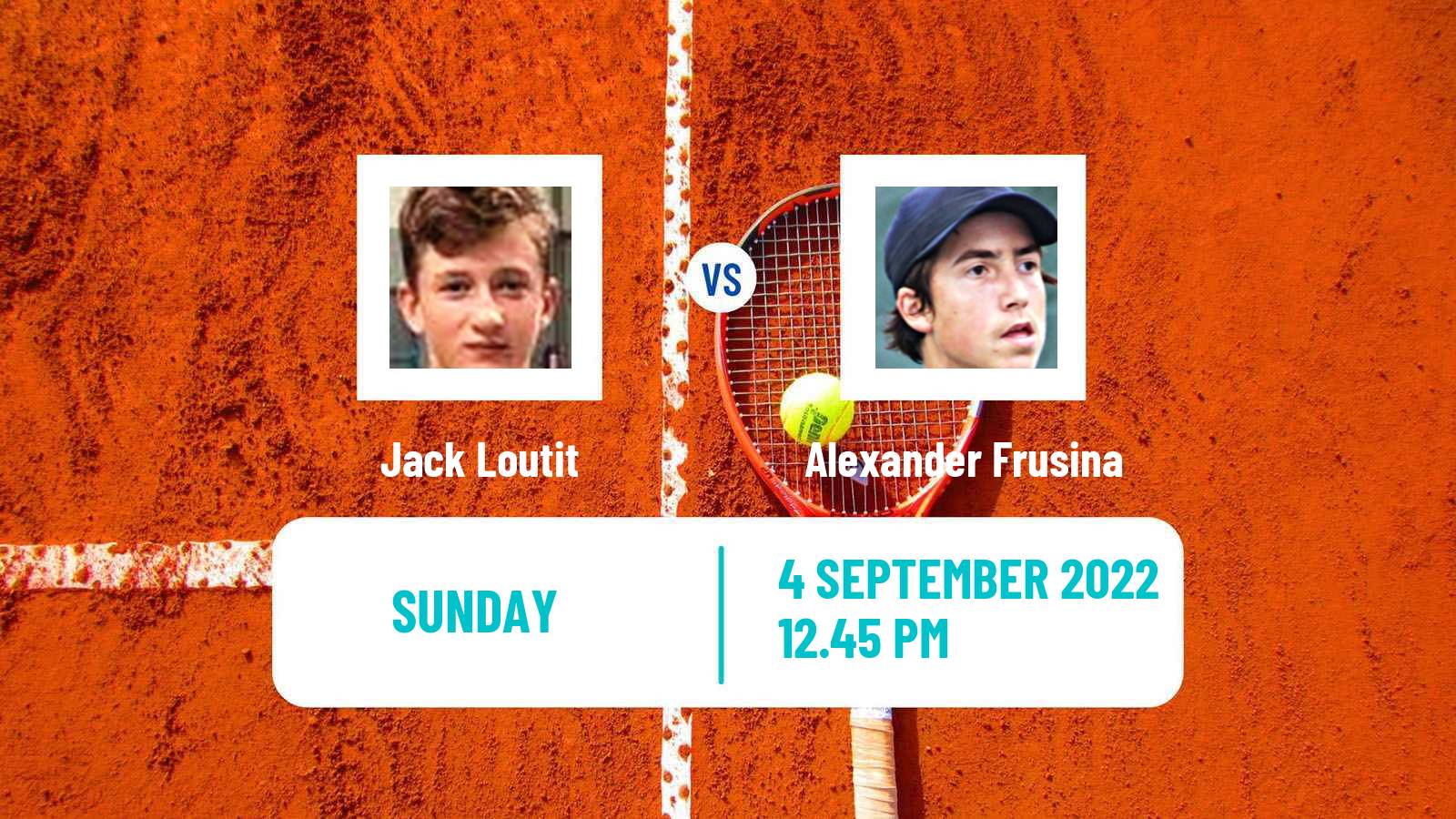 Tennis Boys Singles US Open Jack Loutit - Alexander Frusina