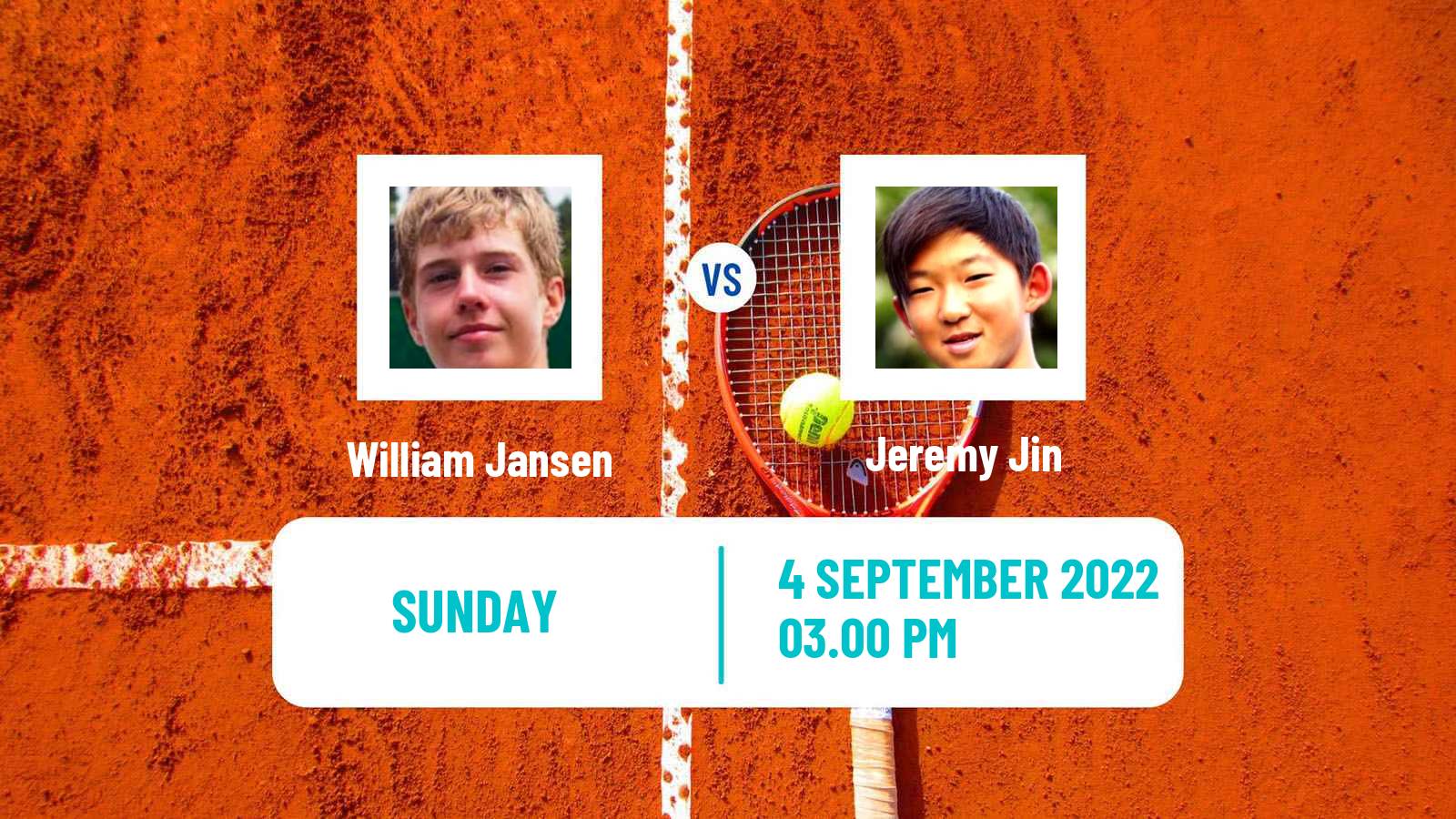 Tennis Boys Singles US Open William Jansen - Jeremy Jin